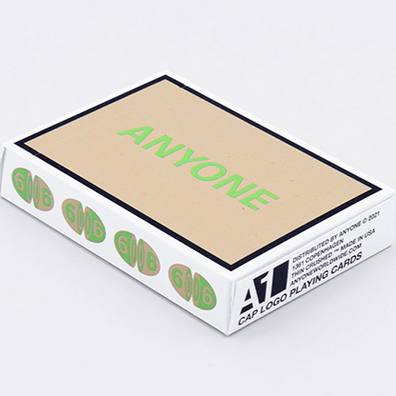 Beige/Green Cap Logo ANYONE Playing Cards